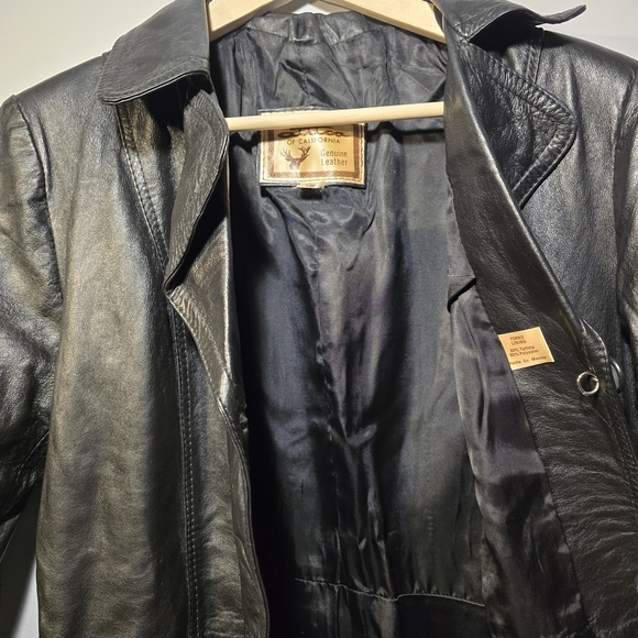 Attica Of California Black Leather Women's Jacket - Vintage - Size 17/18 - Picture 3 of 10